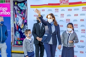 SMDIF Puebla reactiva 5 desayunadores en escuelas poblanas con el apoyo de grupo oxxo