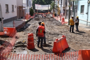 Rehabilitación integral de las calles del centro histórico de Puebla continúa