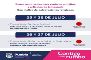 Habrá cierres viales por festividades de Santiago apóstol y Santa Anita