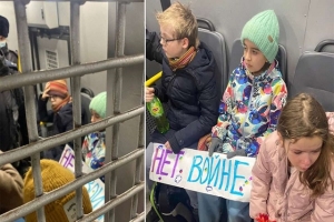 En Rusia detienen a grupo de niños por protestar contra la guerra