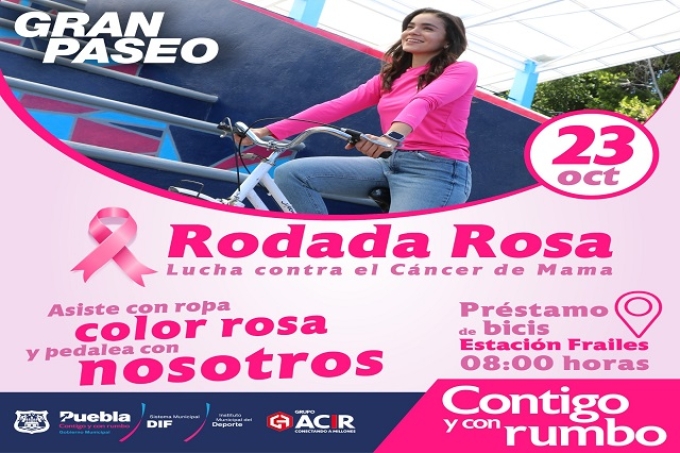 SMDIF Puebla invita este domingo a vivir un Día Rosa 