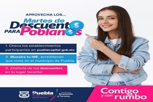 Martes de descuentos para poblanos llega a mil 900 negocios afiliados