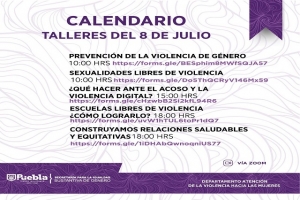 Mantiene Ayuntamiento de Puebla talleres para prevenir la violencia de género