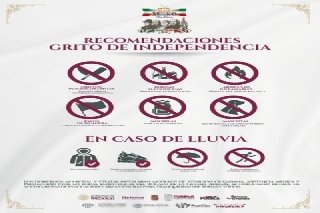Estos son los objetos que no podrás ingresar al Grito de Independencia, informa Gobierno de la Ciudad