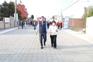 &#039;Construyendo Contigo&#039; continúa entregando calles en Juntas Auxiliares de Puebla capital