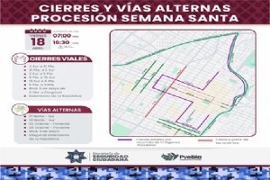 Recorridos y cierres programados por las imágenes de la procesión