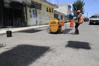 Ayuntamiento de Puebla entrega construcción de pavimento y obras complementarias en San Baltazar Campeche