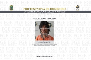 Por tentativa de homicidio en Totimehuacán, es vinculado a proceso