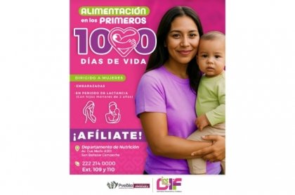 Invita SMDIF a mujeres de menores de 2 años a afiliarse al programa &quot;Atención Alimentaria en los primeros mil días de vida&quot;