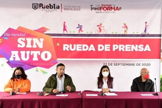 En el marco del Día mundial sin auto, Ayuntamiento de Puebla anuncia creación de cruces seguros e incluyentes para reemplazar puentes peatonales
