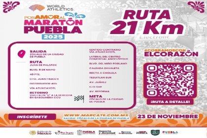 Puebla en el panorama internacional con Maratón 2025, fiesta deportiva familiar