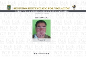 Segundo sentenciado por violación tumultuaria y abuso de autoridad en Zacapoaxtla 